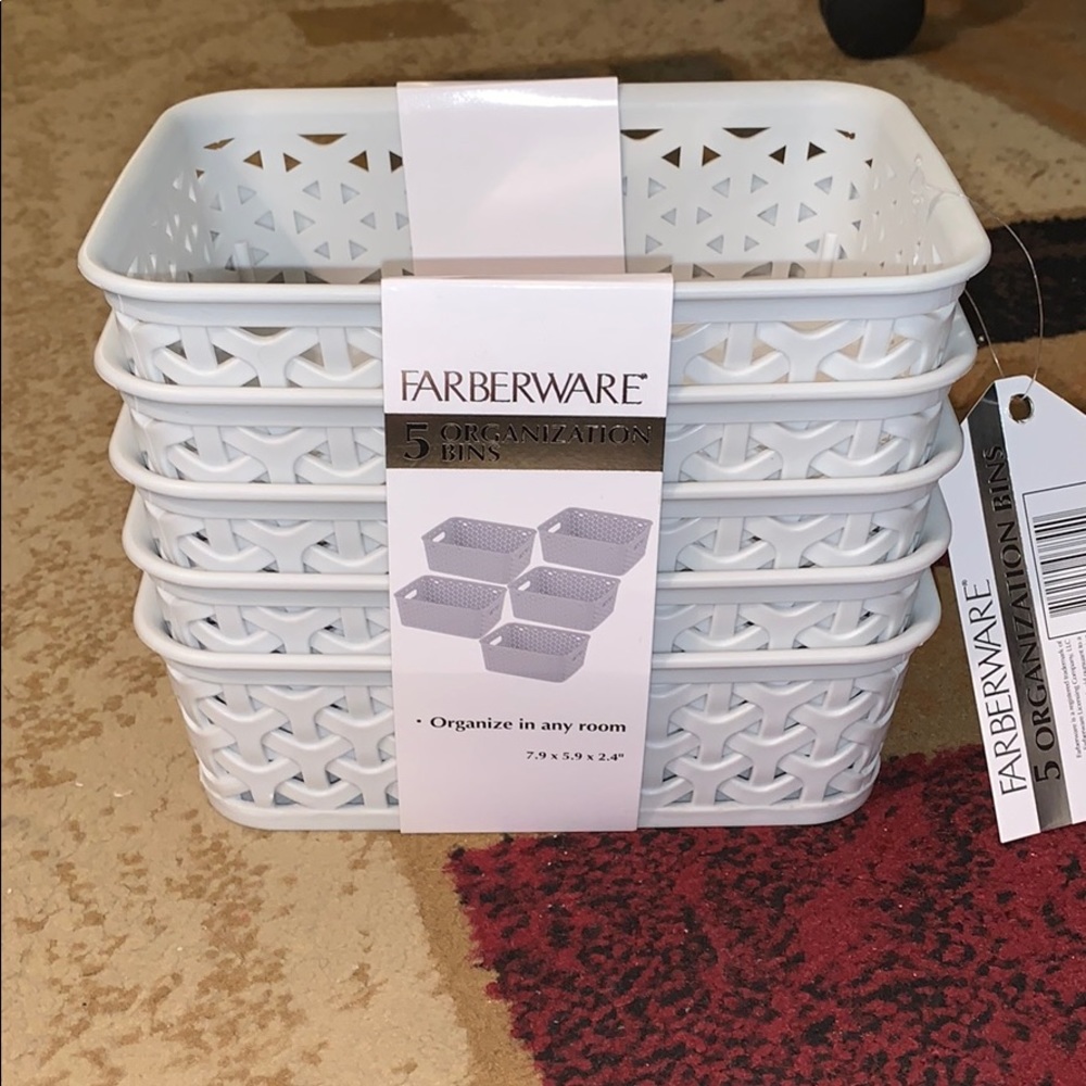 5 organization bins